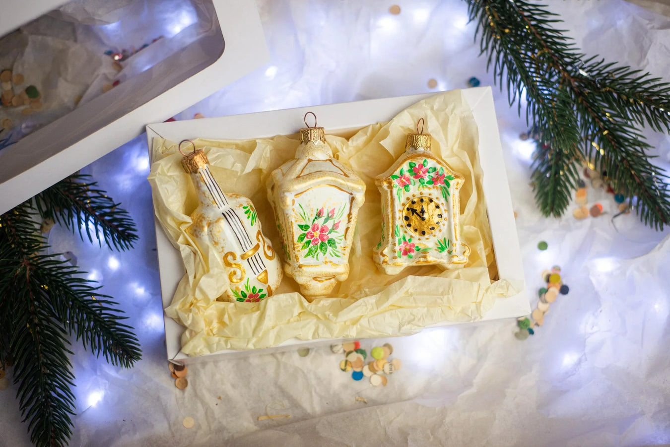 Hand-paineted glass ornaments