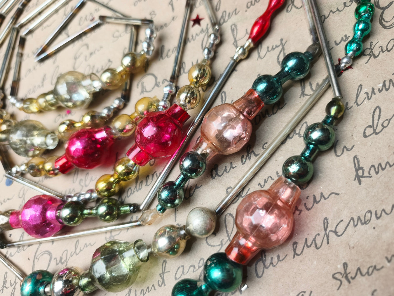 Bead Christmas Tree Garland