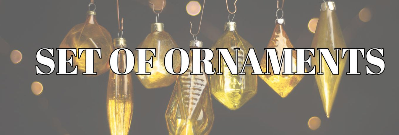 Sets of Christmas ornaments