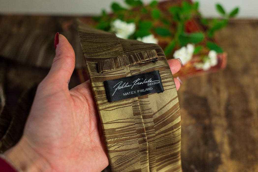 Vintage Silk Neckties, Designer Wedding Tie Collection, Yellow Brown Formal Ties