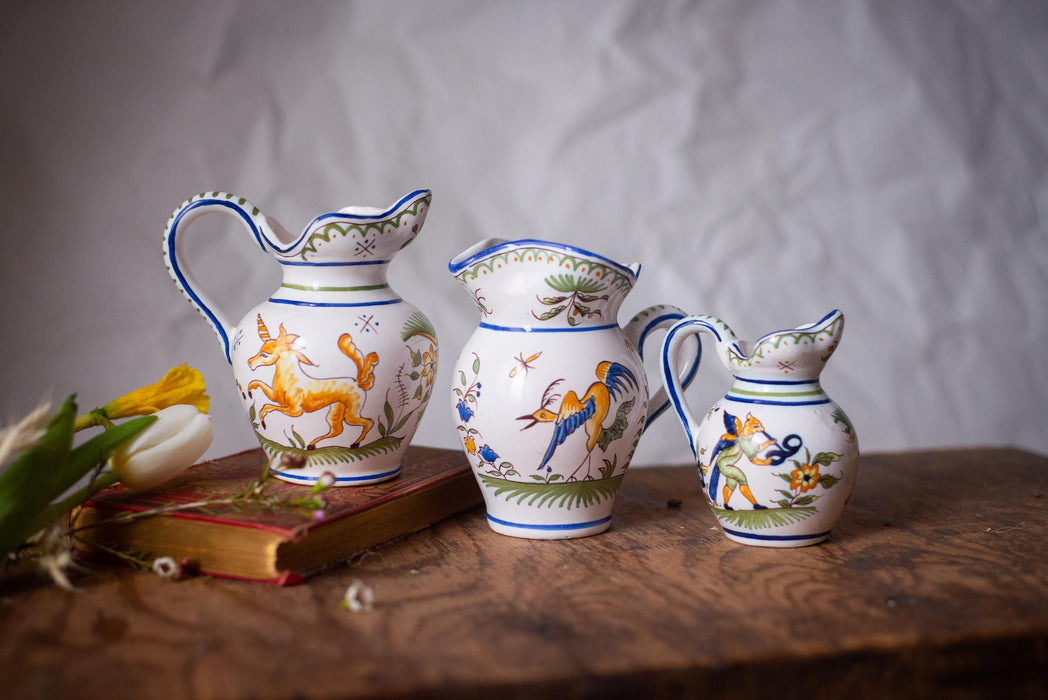 Italian Deruta Mini Pitcher – Hand Painted Mythical Motif