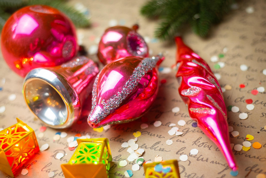 1950s Mixed Glass Ornaments – Set of 13