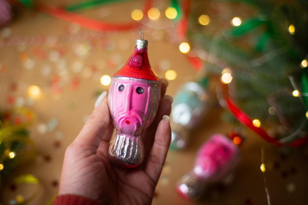 Bearded Wizard Xmas hanging decoration, Gnome in Red Hat