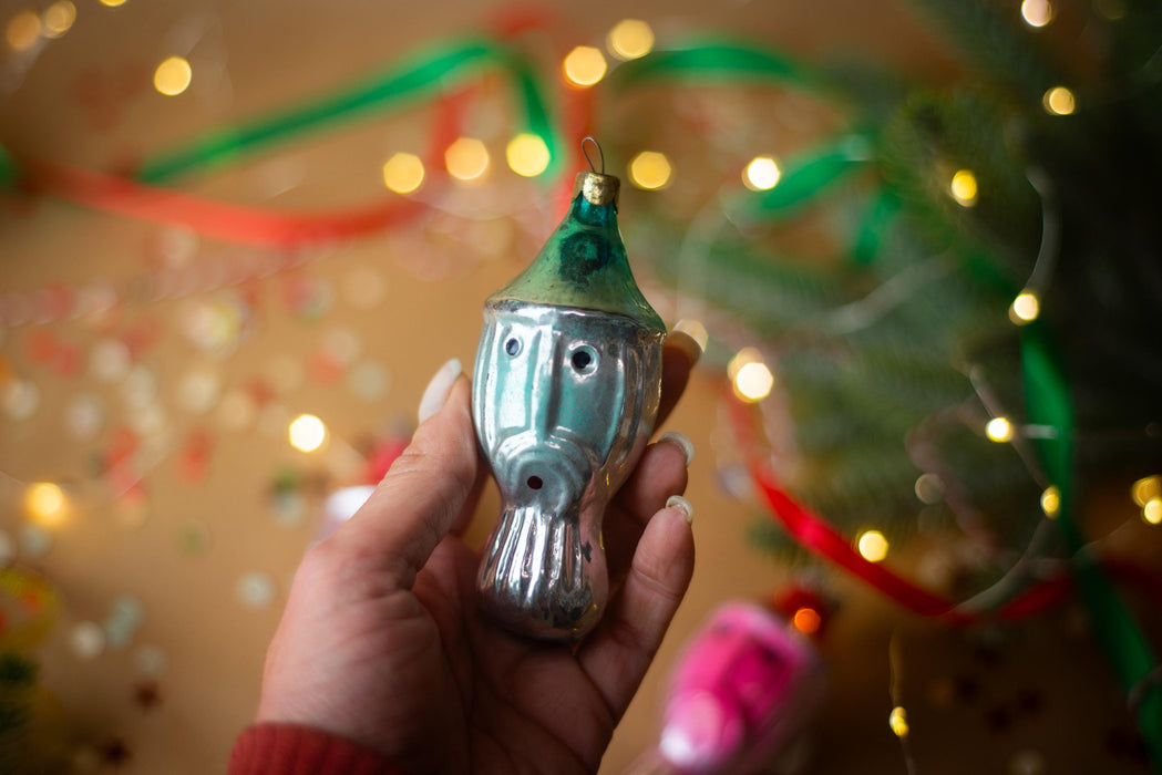 Bearded Wizard Xmas hanging decoration, Gnome in Red Hat