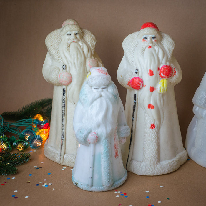 Vintage Santa Claus Plastic Ornament, Father Frost