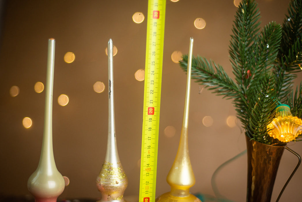 Gold Glass Christmas Tree Topper