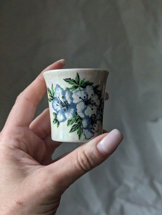 Vintage Floral Ceramic Vodka Cups – Shot Glass Set