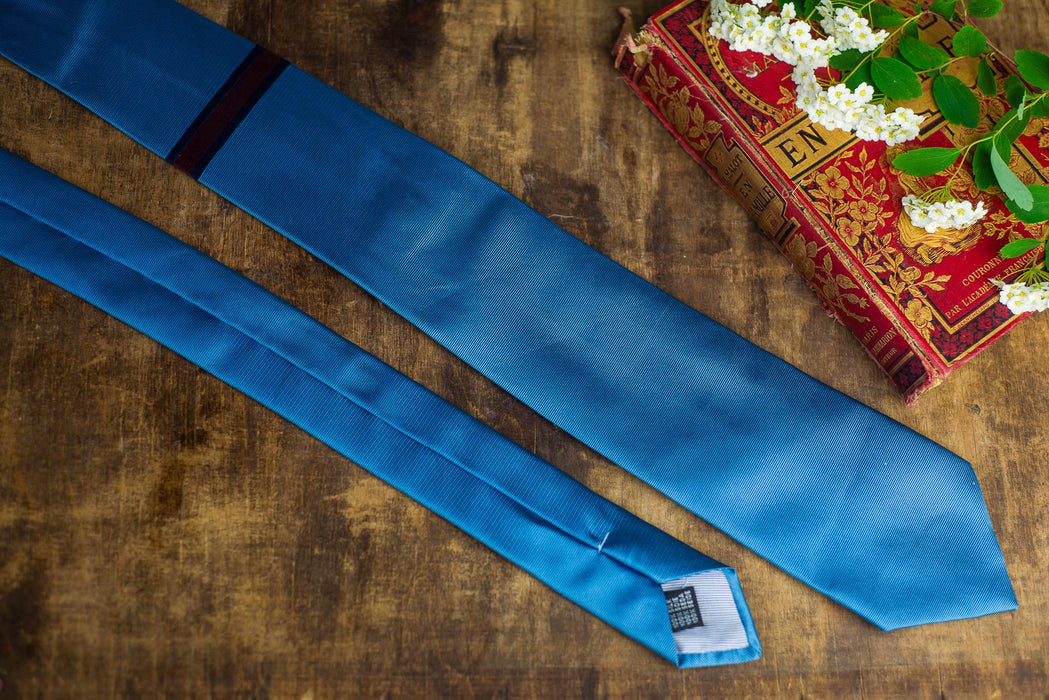 Vintage Blue Silk Neckties, Designer Wedding Tie Collection, Formal Business Neckties