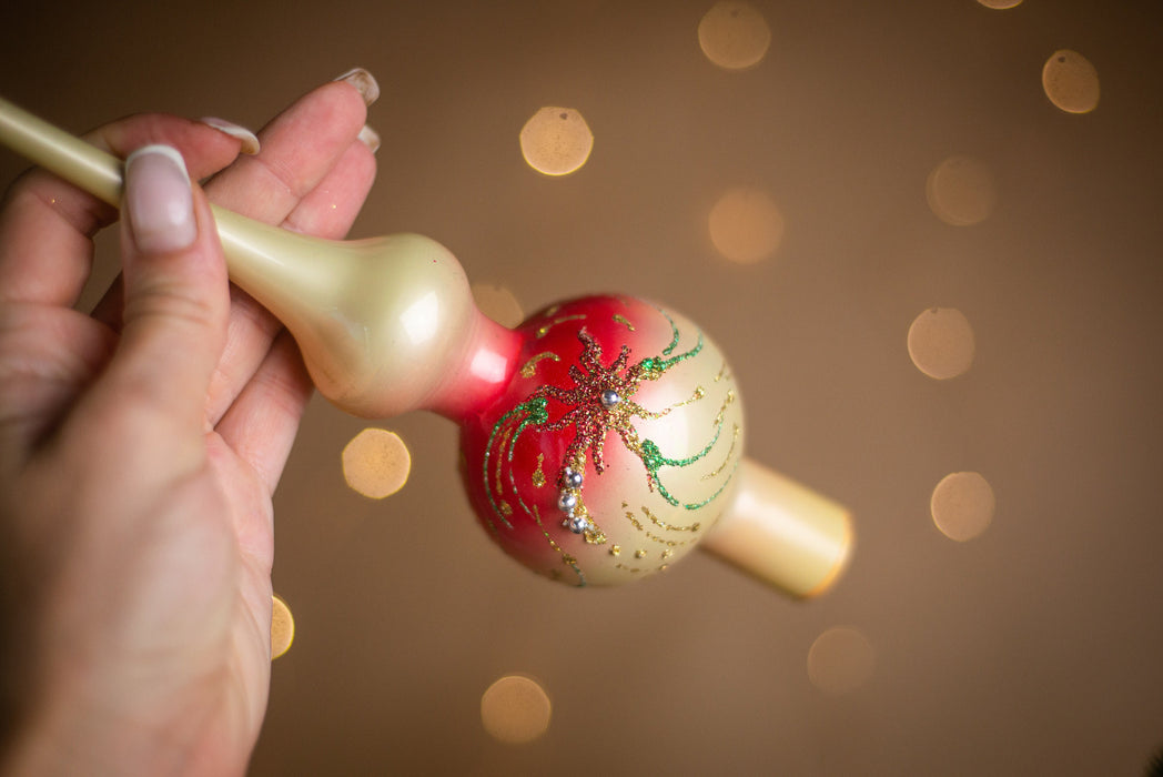 Gold Glass Christmas Tree Topper