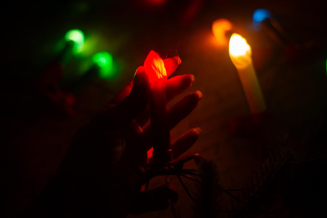 Vintage Clip On Candle Christmas Lights, Retro Tree String Lights, Working Holiday Garland