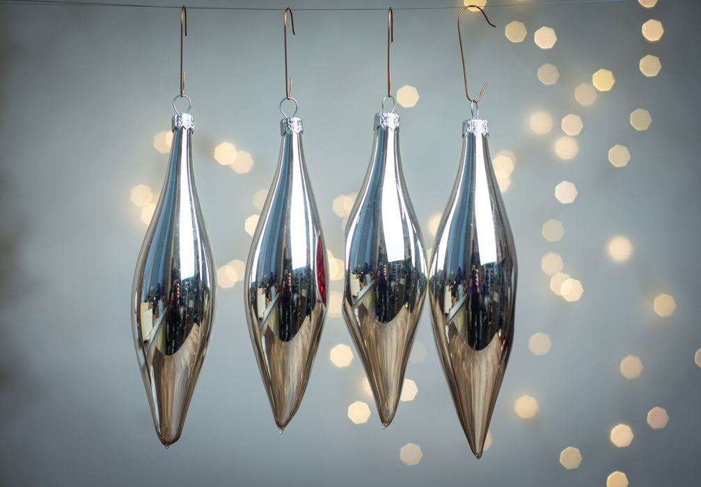 Christmas glass ornaments, icicle Christmas decoration