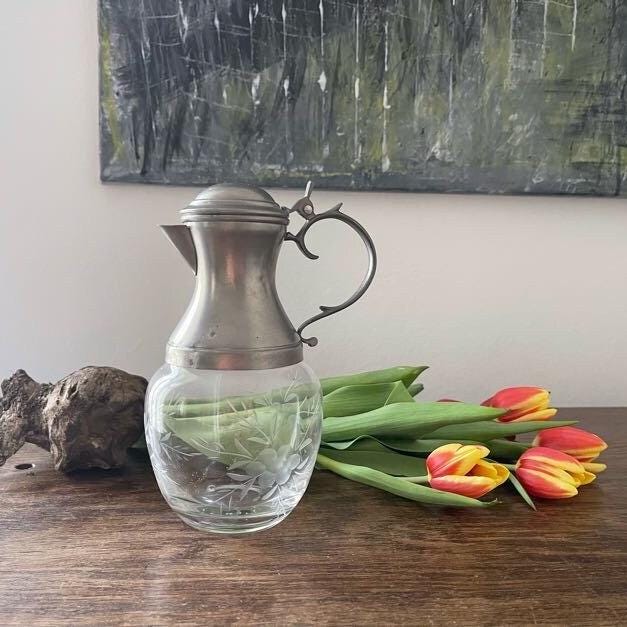 Vintage German Glass Wine Decanter – 1970s