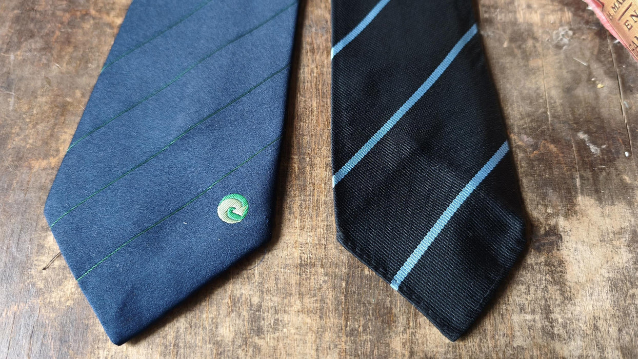 Vintage Designer Necktie, Interlogo London or Sterling England, Striped Retro Mens Tie
