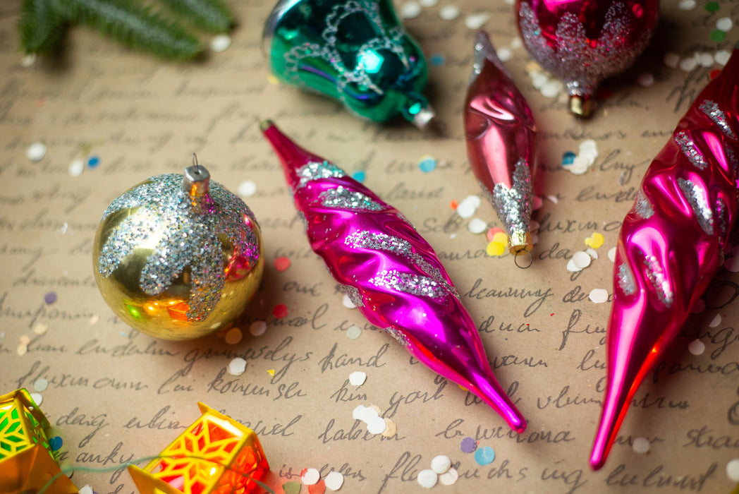 1950s Mixed Glass Ornaments – Set of 13
