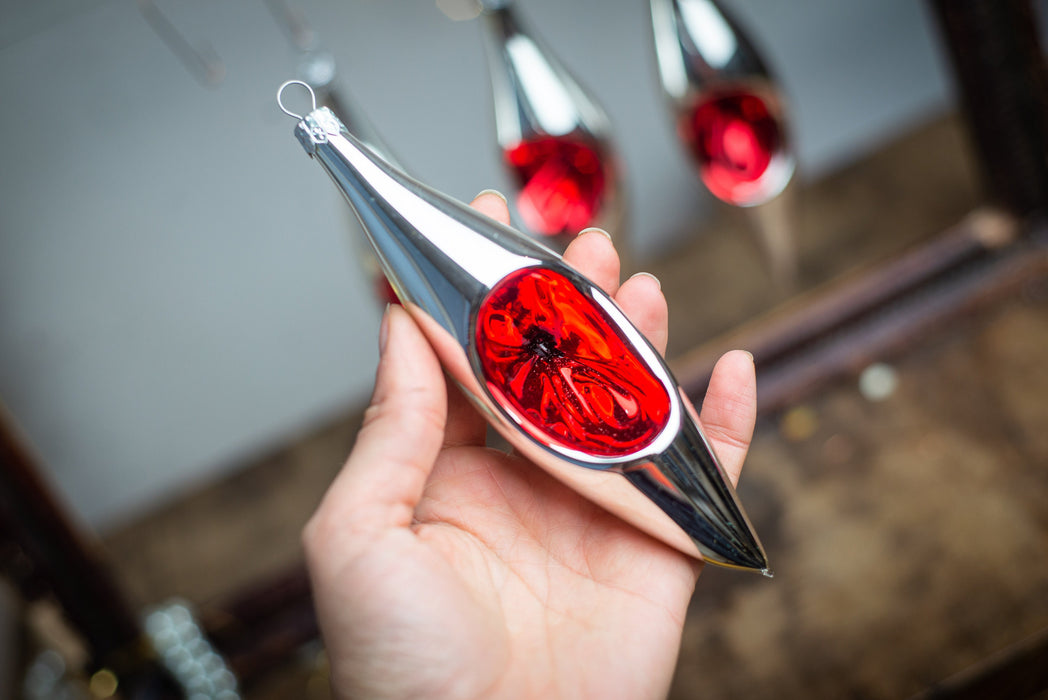 Christmas glass ornaments, icicle Christmas decoration