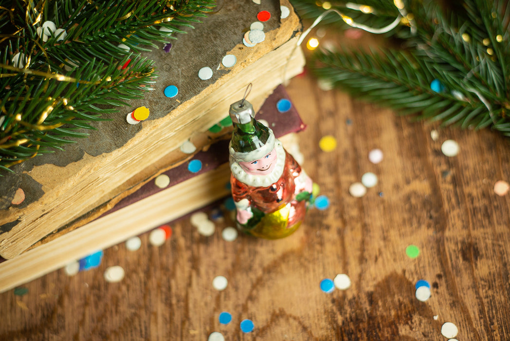 Vintage Circus Clown Christmas Ornament, 1950s Glass