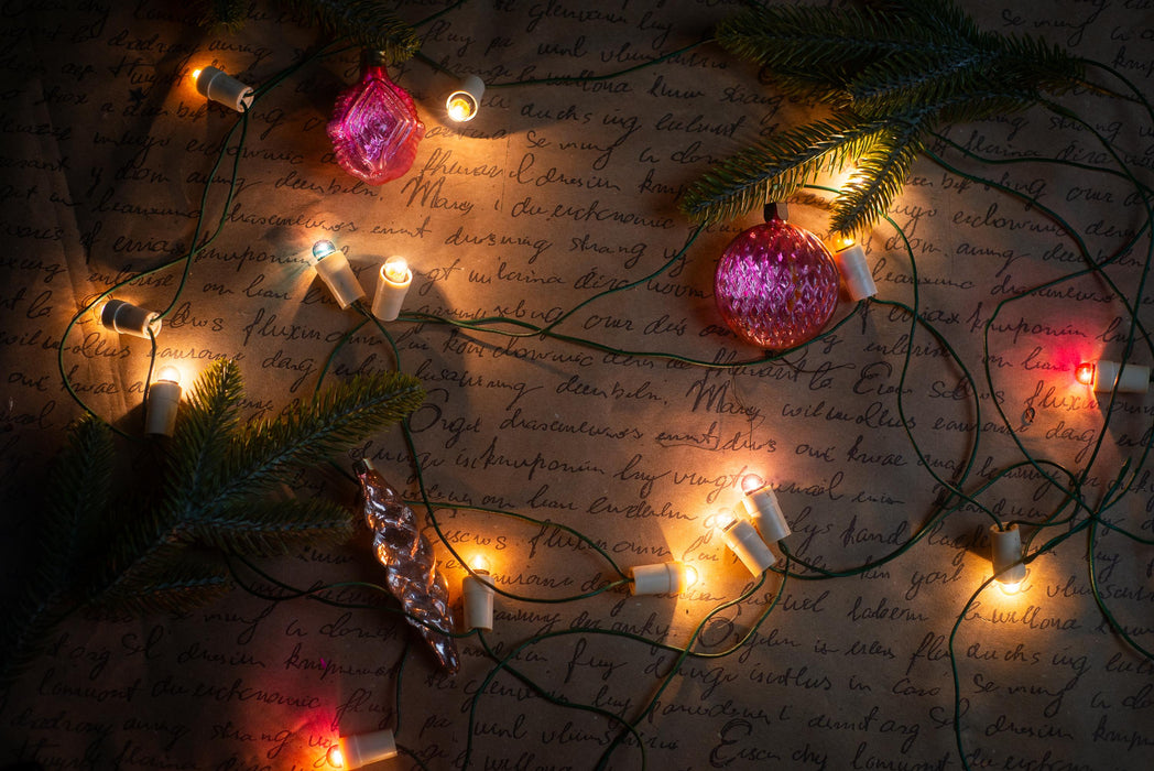Vintage Lantern Christmas Lights, Retro Christmas Tree Garland, Working Christmas String Lights