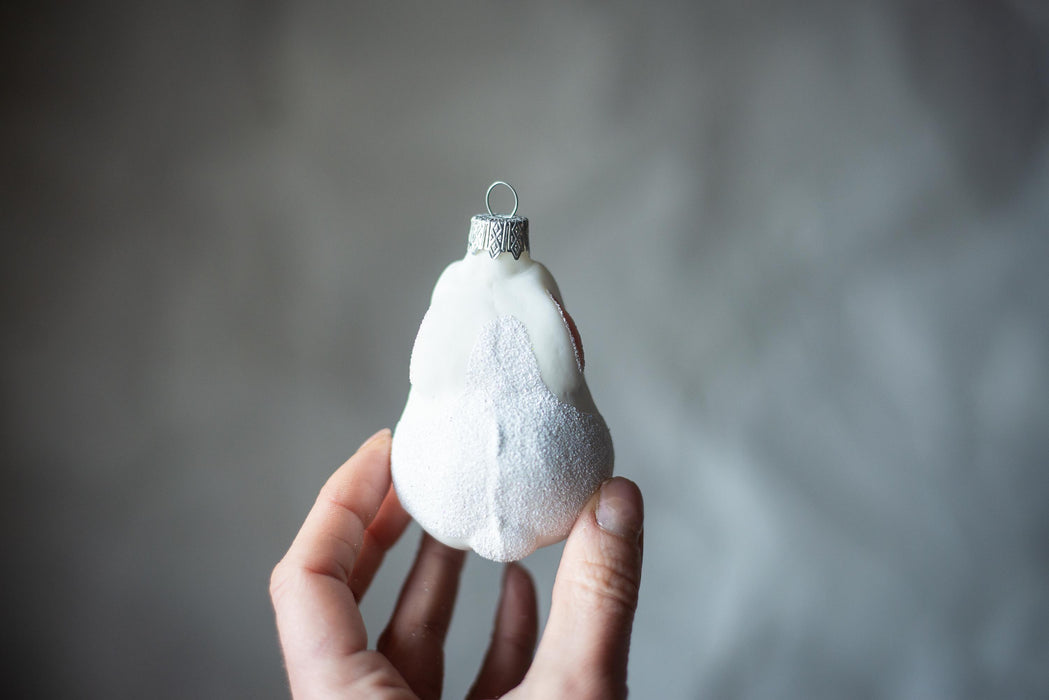 Glass Bunny Ornament - Hand Blown Glass Bunny Easter Tree Decoration