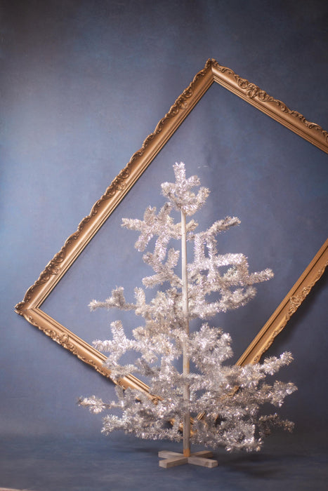 Vintage Aluminum Christmas Tree | 117 cm (46.06 in) Retro Silver Tabletop XL