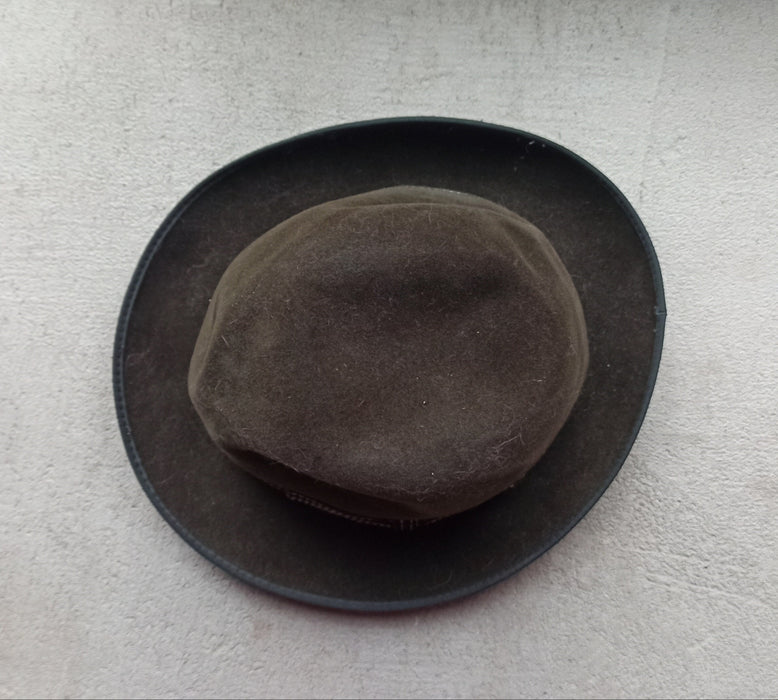 Vintage Brown Tonak Fedora Hat, 1950s Czech Trilby with Classic Brim and Ribbon