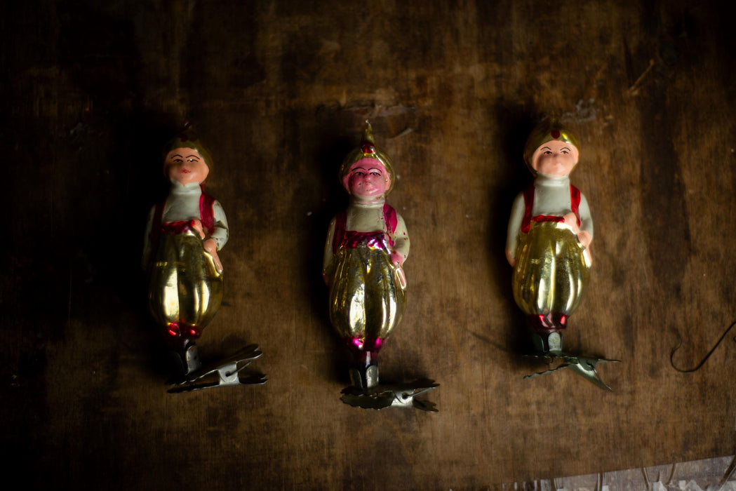 Aladdin Vintage Glass Christmas Ornament, Mid Century