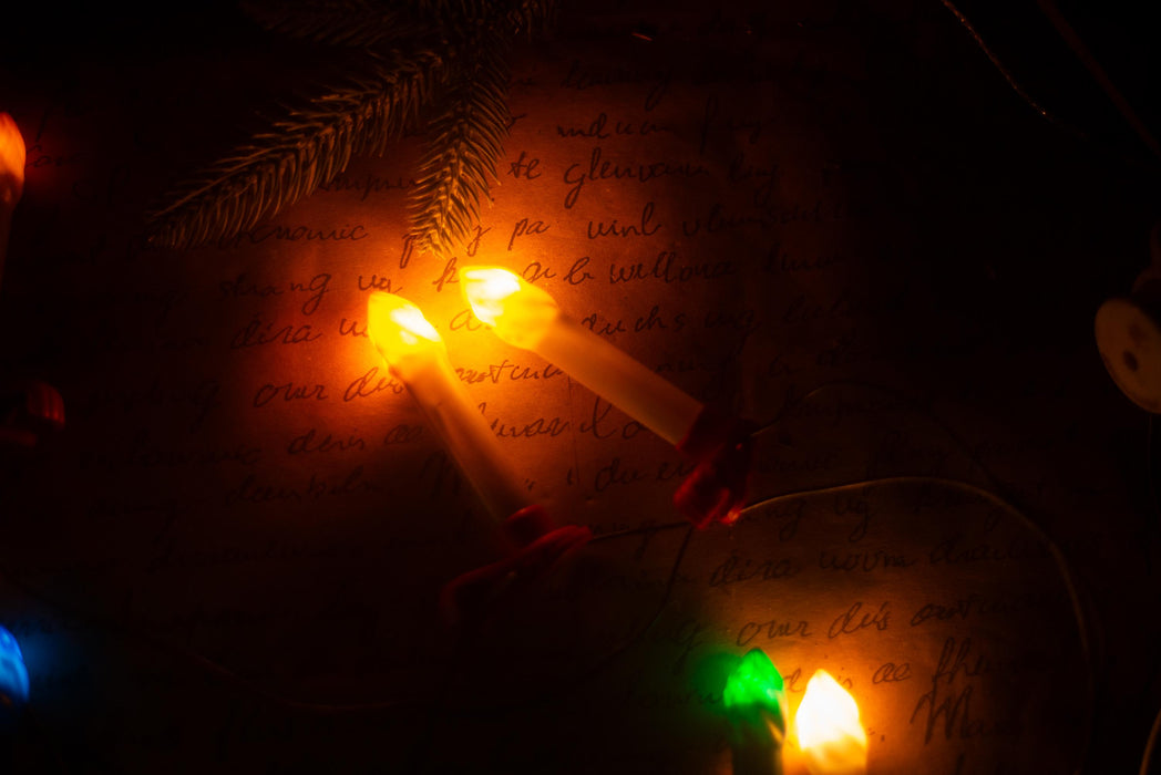 Vintage Clip On Candle Christmas Lights, Retro Tree String Lights, Working Holiday Garland