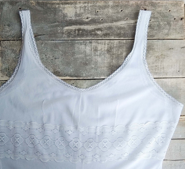 Vintage Slip Dress - Sheer Jersey Lace Nightgown | Romantic Boudoir Underwear