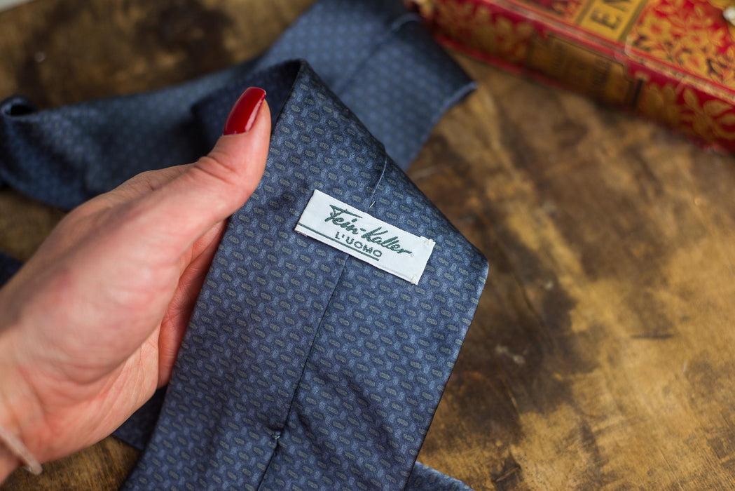 Vintage Blue Silk Neckties, Designer Wedding Tie Collection, Formal Business Neckties
