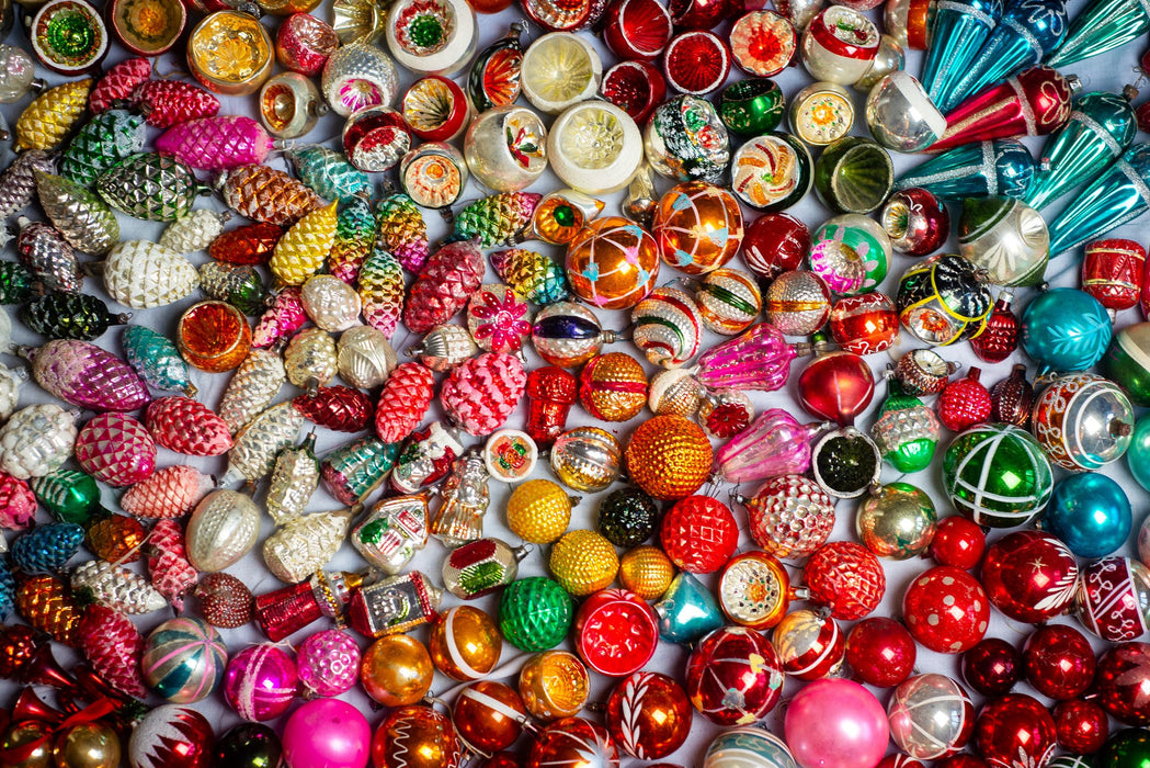 Vintage Christmas Ornaments – GDR Thin Glass Baubles and Lanterns