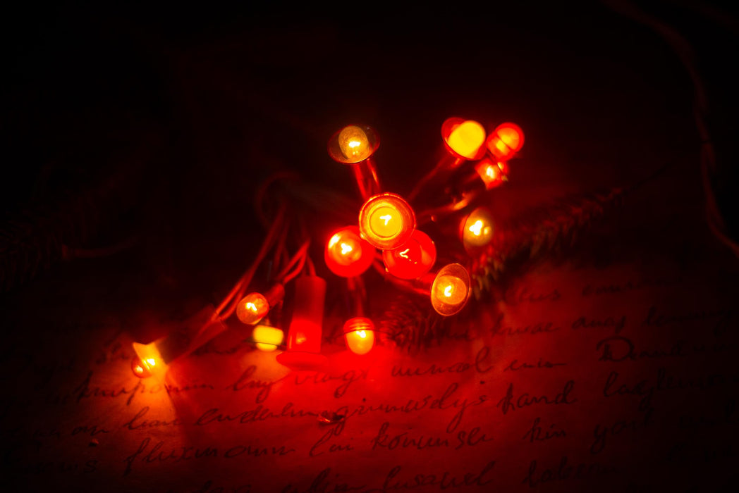 Vintage Christmas Lights, Retro Christmas Tree Garland, Working Christmas String Lights