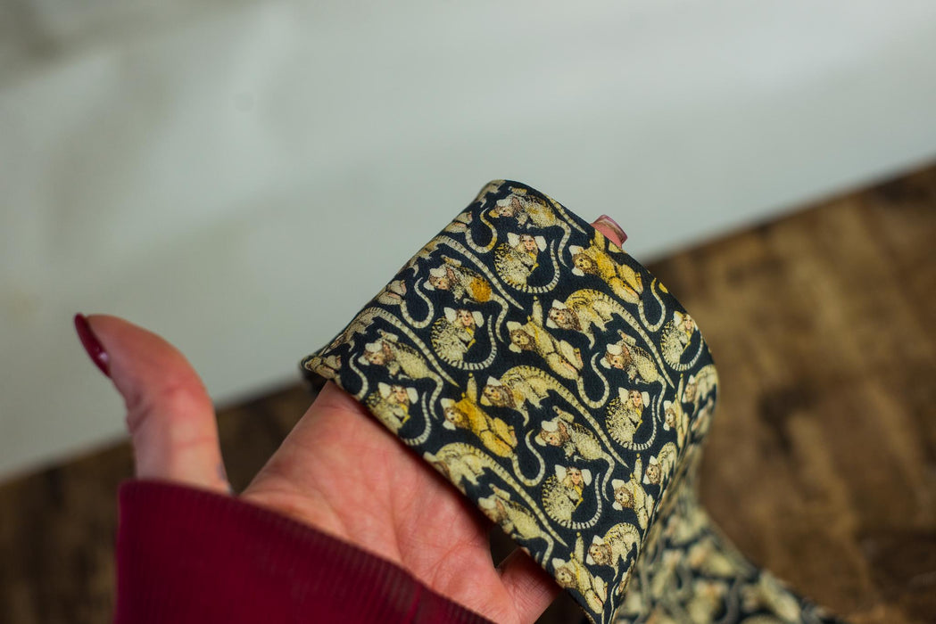 Vintage Silk Necktie, Designer Animal Print Tie, Italian Fashion Accessory, 100% Silk