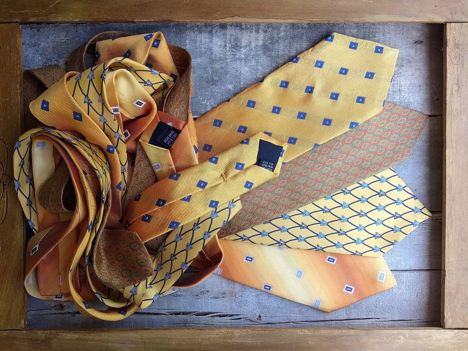 Vintage Silk Neckties – Summer Formal Ties | Retro Printed Classic Necktie Gift