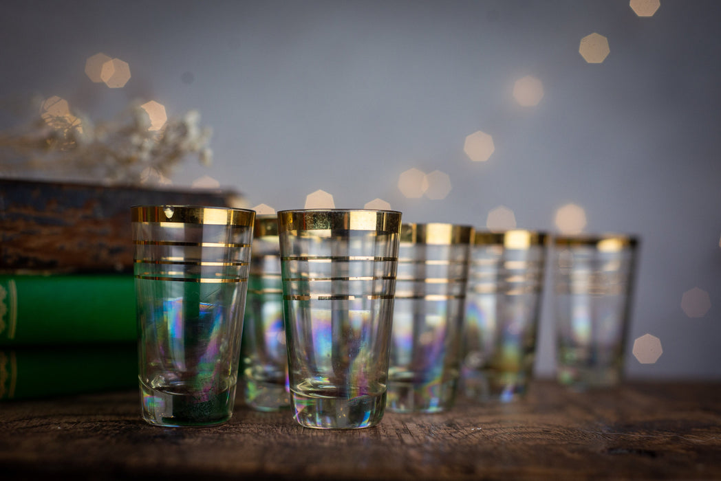 1970s Vintage Mini Shot Glasses – Barware Set