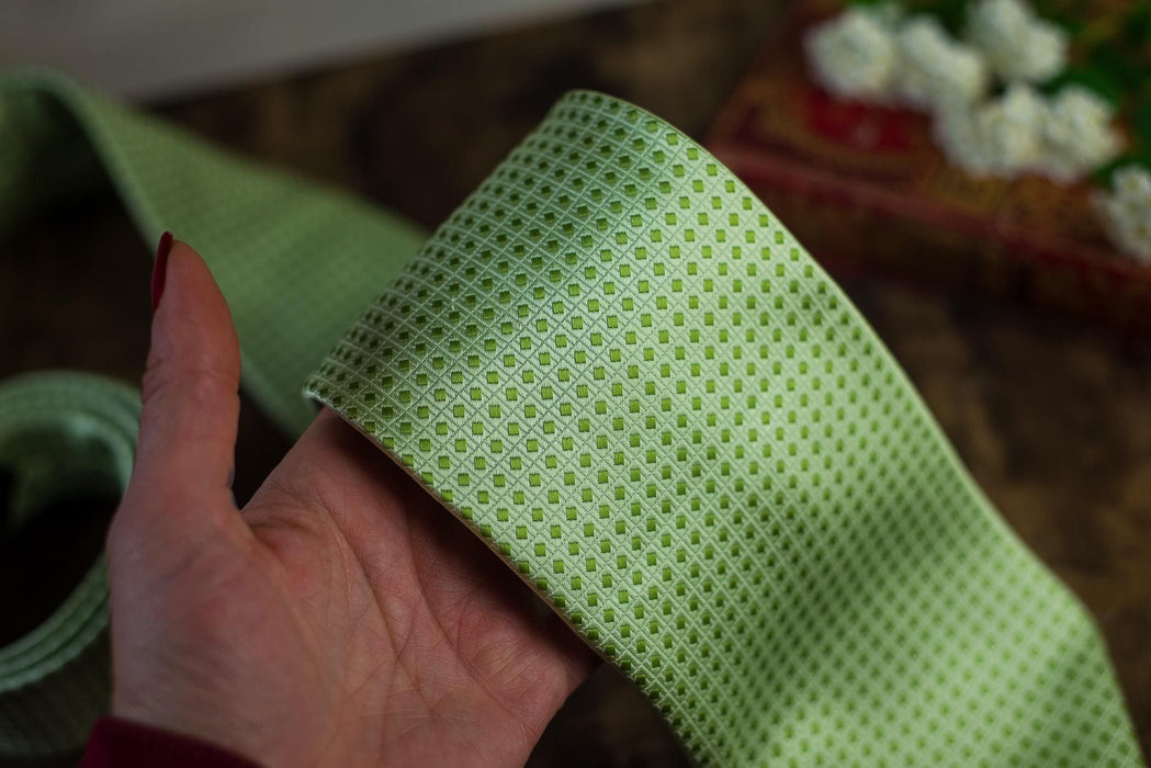Vintage Silk Neckties Collection, Green Wedding Ties, Designer Menswear Accessories