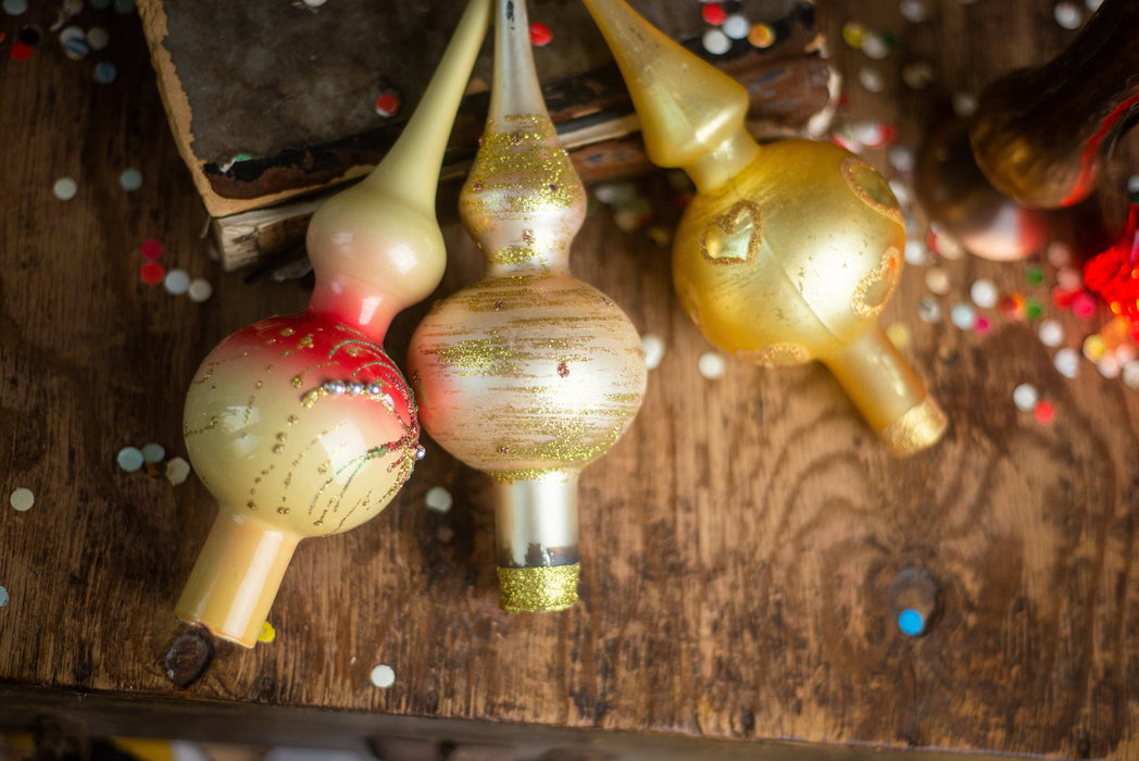 Gold Glass Christmas Tree Topper