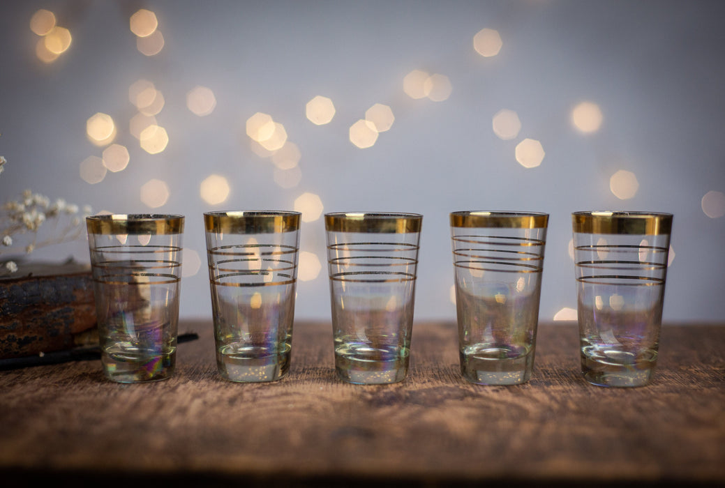 1970s Vintage Mini Shot Glasses – Barware Set