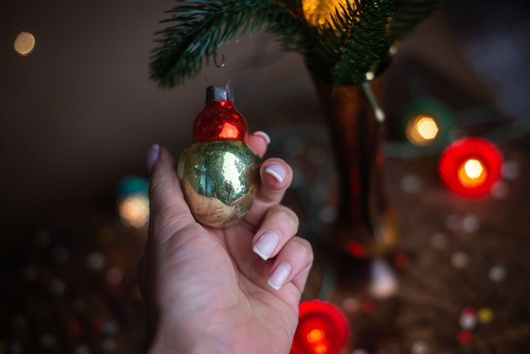 Clown head, Christmas 50th glass ornament