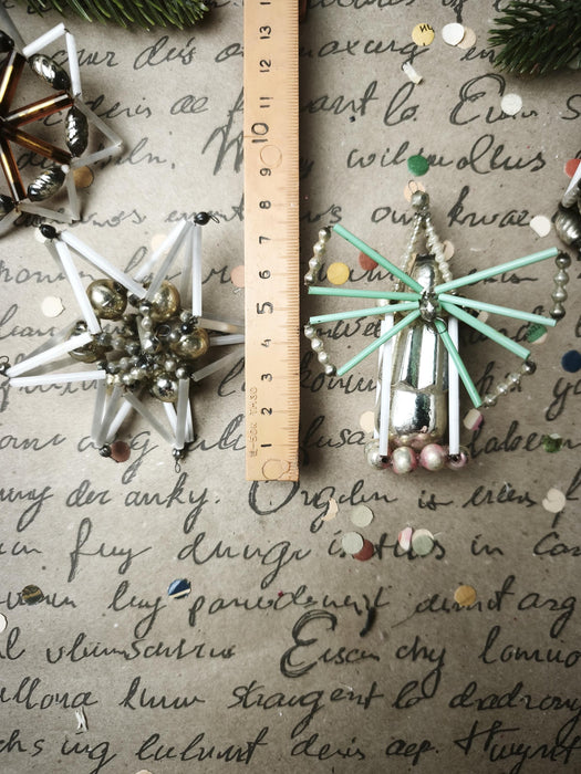 1950s Glass Space Christmas Ornaments – Set of 4