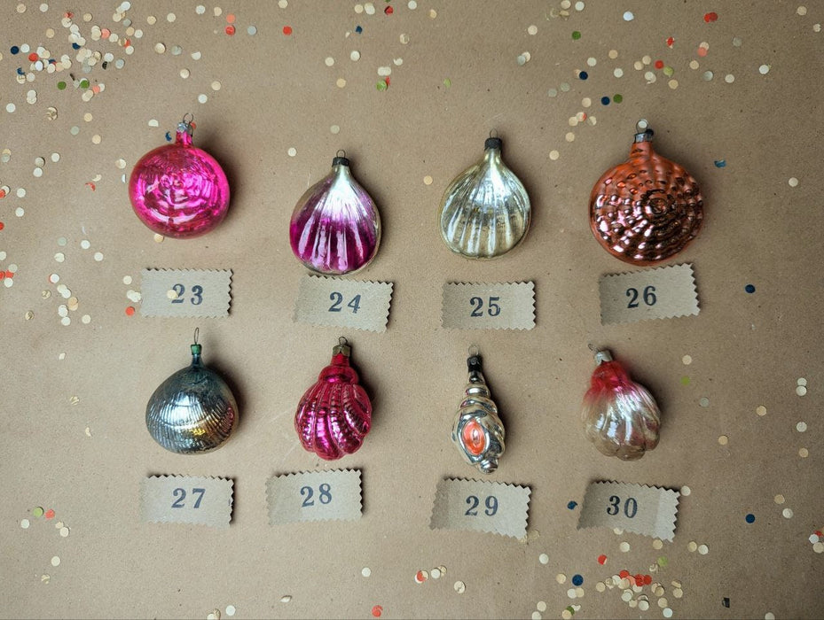 Vintage Glass Sea Ornaments, Nautical Christmas Tree