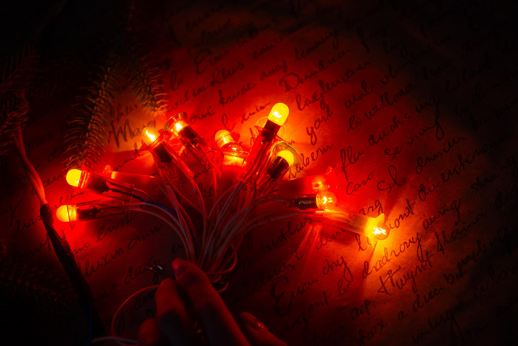 Vintage Christmas Lights, Retro Christmas Tree Garland, Working Christmas String Lights