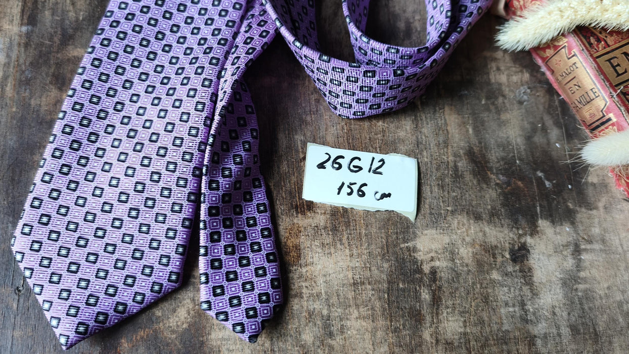 Vintage Silk Designer Ties Crochet & Biaggini, Paisley Geometric Neckties, Mens Formal Accessories