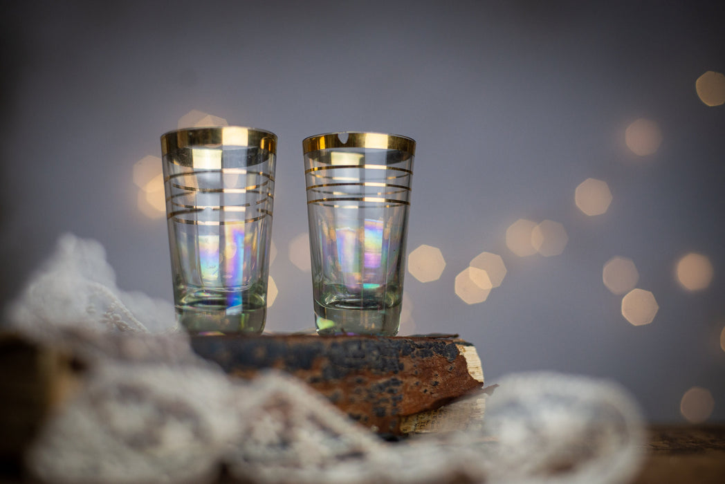 1970s Vintage Mini Shot Glasses – Barware Set