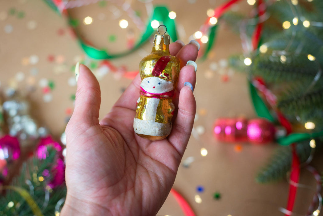 1970s Glass Wise Man Ornament, Vintage Nativity Christmas