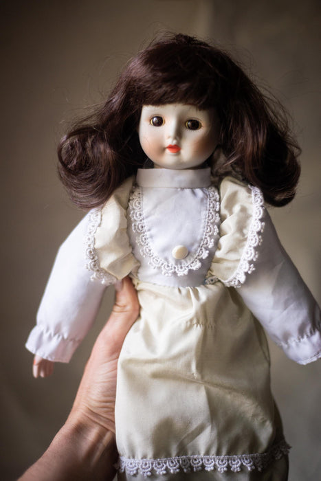 Vintage Porcelain Doll, German 1950s Porcelain Head Arms Feet
