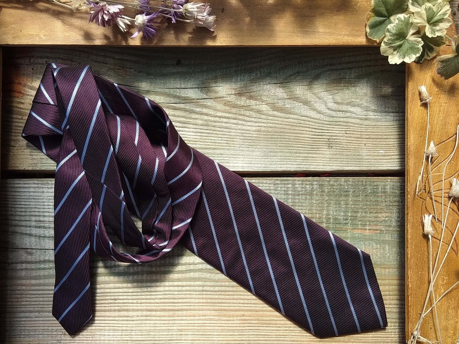 Vintage Silk Neckties - Classic Striped Ties | Italian Made Formal Necktie Set
