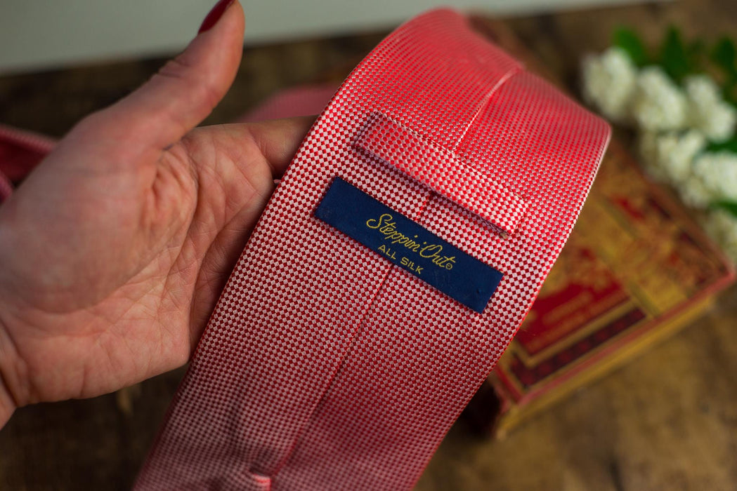 Vintage Silk Neckties Collection, Red Striped Designer Ties, Classic Menswear Accessories