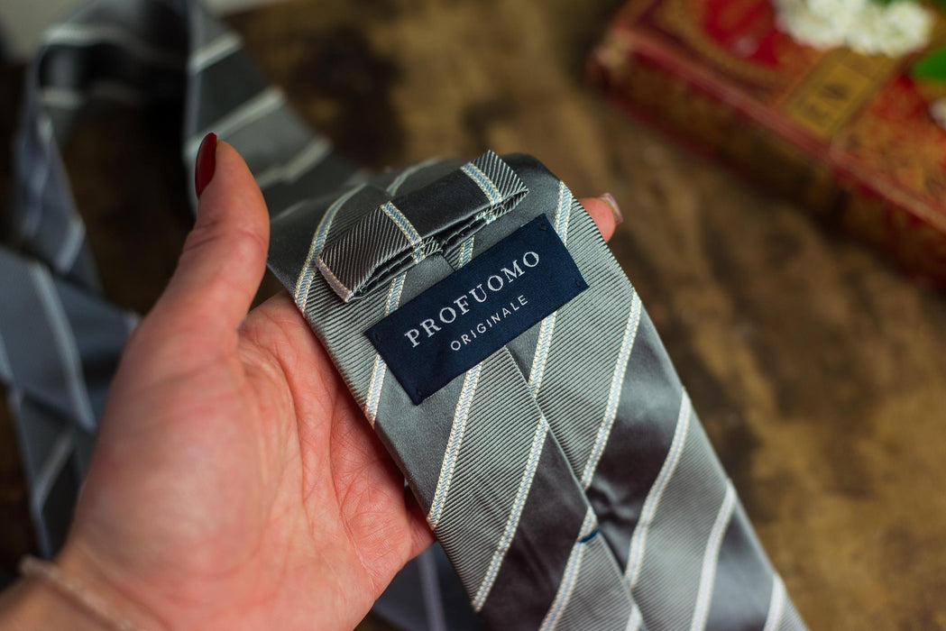 Vintage Designer Silk Neckties, Black Gray Silver Tie Collection, Formal Menswear