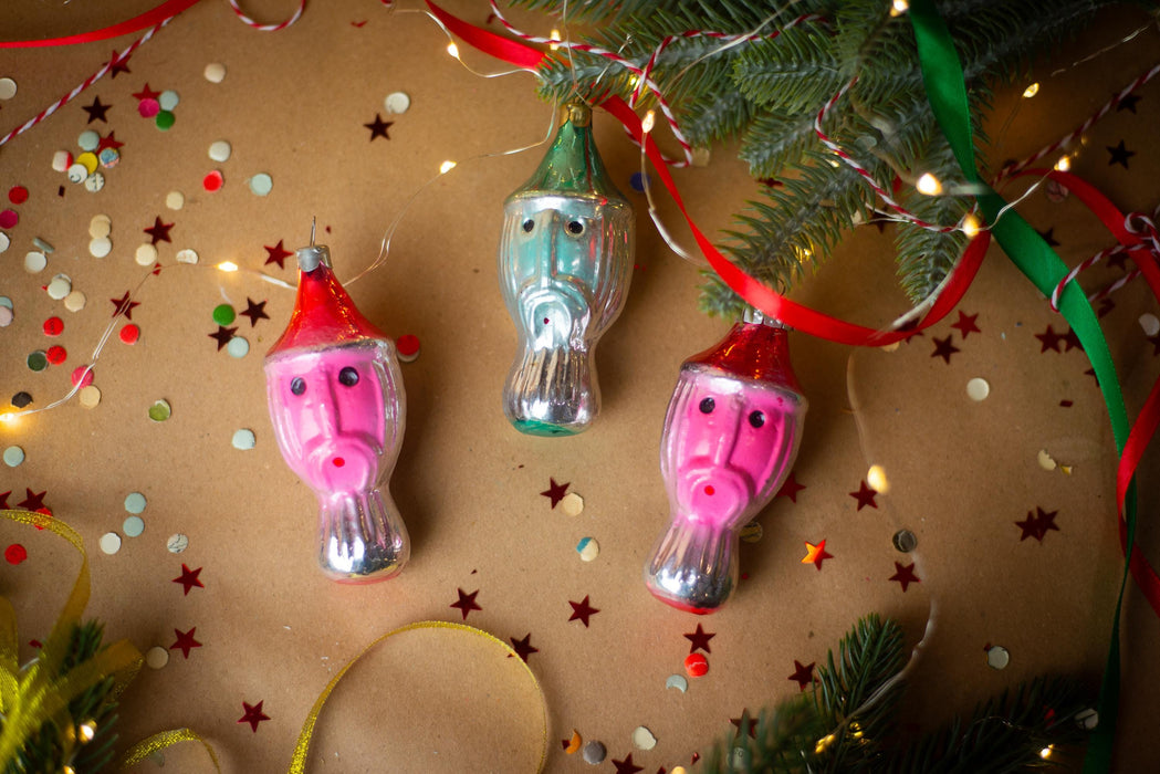 Bearded Wizard Xmas hanging decoration, Gnome in Red Hat