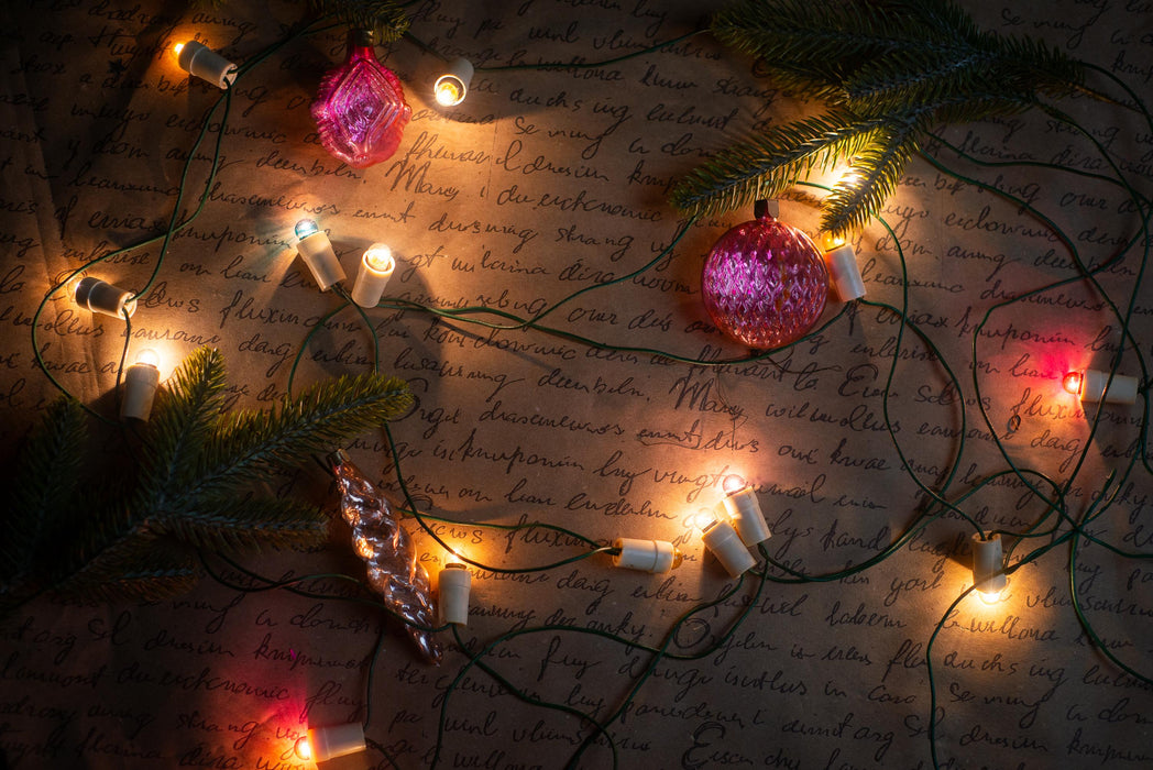 Vintage Lantern Christmas Lights, Retro Christmas Tree Garland, Working Christmas String Lights