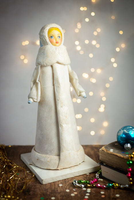 Vintage Spun Cotton Snow Maiden Figurine